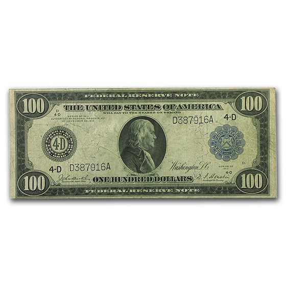 1914 (D-Cleveland) $100 FRN Fine 1914 (D-Cleveland) $100 FRN Fine