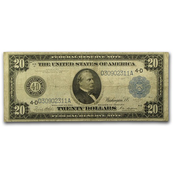 1914 (D-Cleveland) $20 FRN Fine (Fr#979) 1914 (D-Cleveland) $20 FRN Fine (Fr#979)