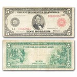 1914 (D-Cleveland) $5.00 FRN Fine (Fr#835b) Red Seal