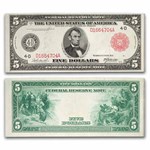 1914 (D-Cleveland) $5.00 FRN XF (Fr#835b) Red Seal