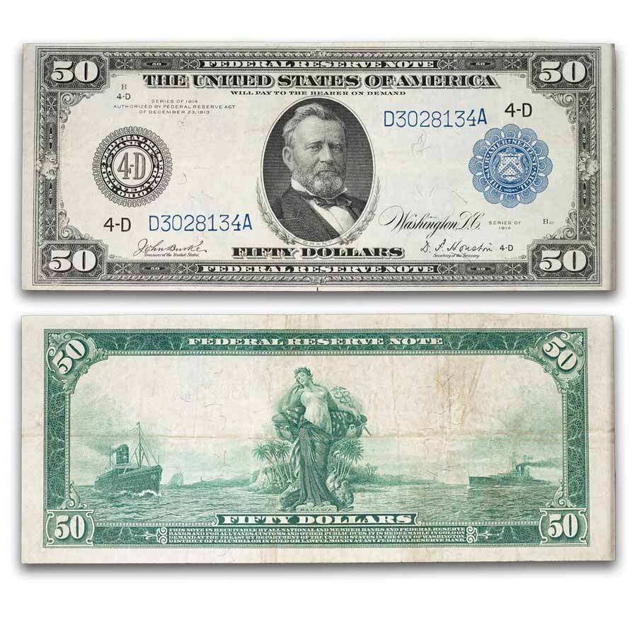 1914 (D-Cleveland) $50 FRN VF (Fr#1038)
