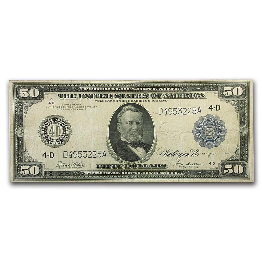 1914 (D-Cleveland) $50 FRN VF (Fr#1039A)