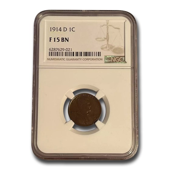 1914-D Lincoln Cent Fine-15 NGC 1914-D Lincoln Cent Fine-15 NGC