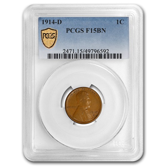 1914-D Lincoln Cent Fine-15 PCGS 1914-D Lincoln Cent Fine-15 PCGS