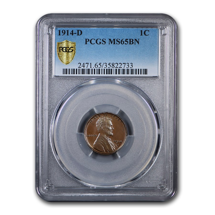 1914-D Lincoln Cent MS-65 PCGS (Brown)