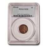1914-D Lincoln Cent VF-25 PCGS