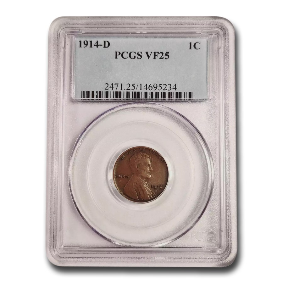 1914-D Lincoln Cent VF-25 PCGS