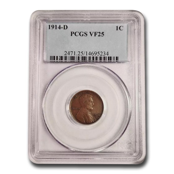 1914-D Lincoln Cent VF-25 PCGS 1914-D Lincoln Cent VF-25 PCGS