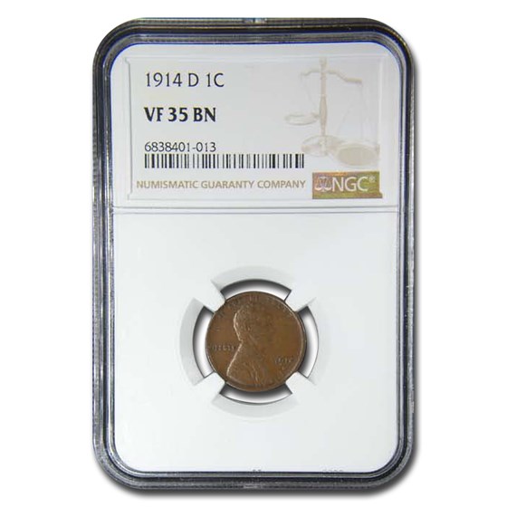 1914-D Lincoln Cent VF-35 NGC 1914-D Lincoln Cent VF-35 NGC