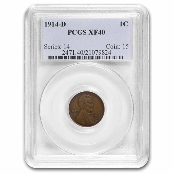 1914-D Lincoln Cent XF-40 PCGS 1914-D Lincoln Cent XF-40 PCGS