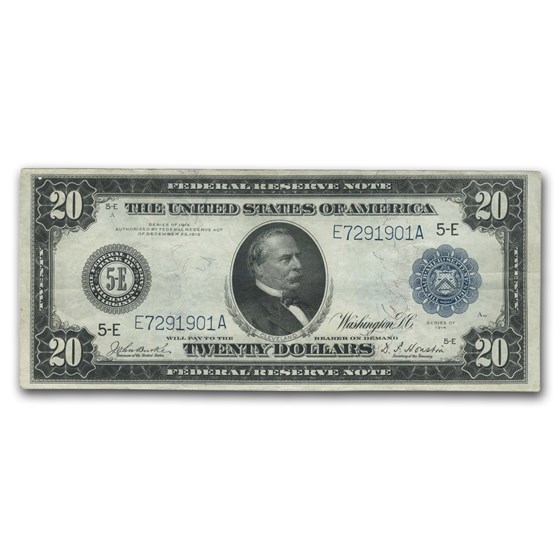 1914 (E-Richmond) $20 FRN VF (Fr#983B) 1914 (E-Richmond) $20 FRN VF (Fr#983B)