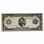 1914 (E-Richmond) $5.00 FRN Fine (Fr#863A)