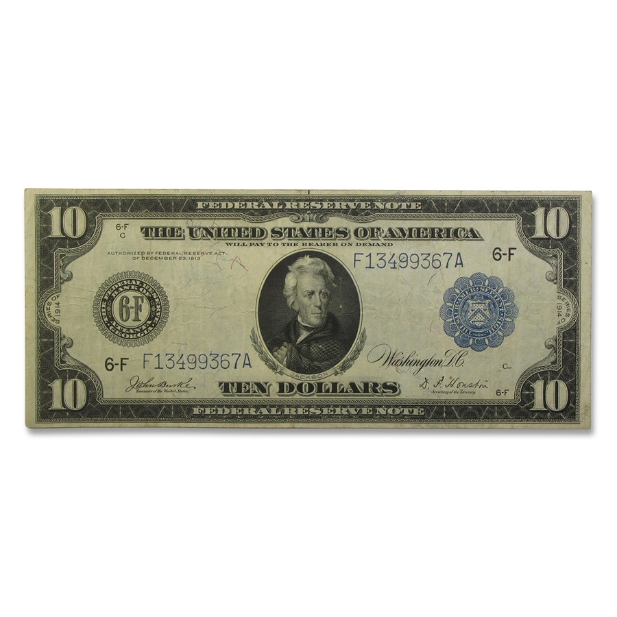 1914 (F-Atlanta) $10 FRN VF (Fr#926)