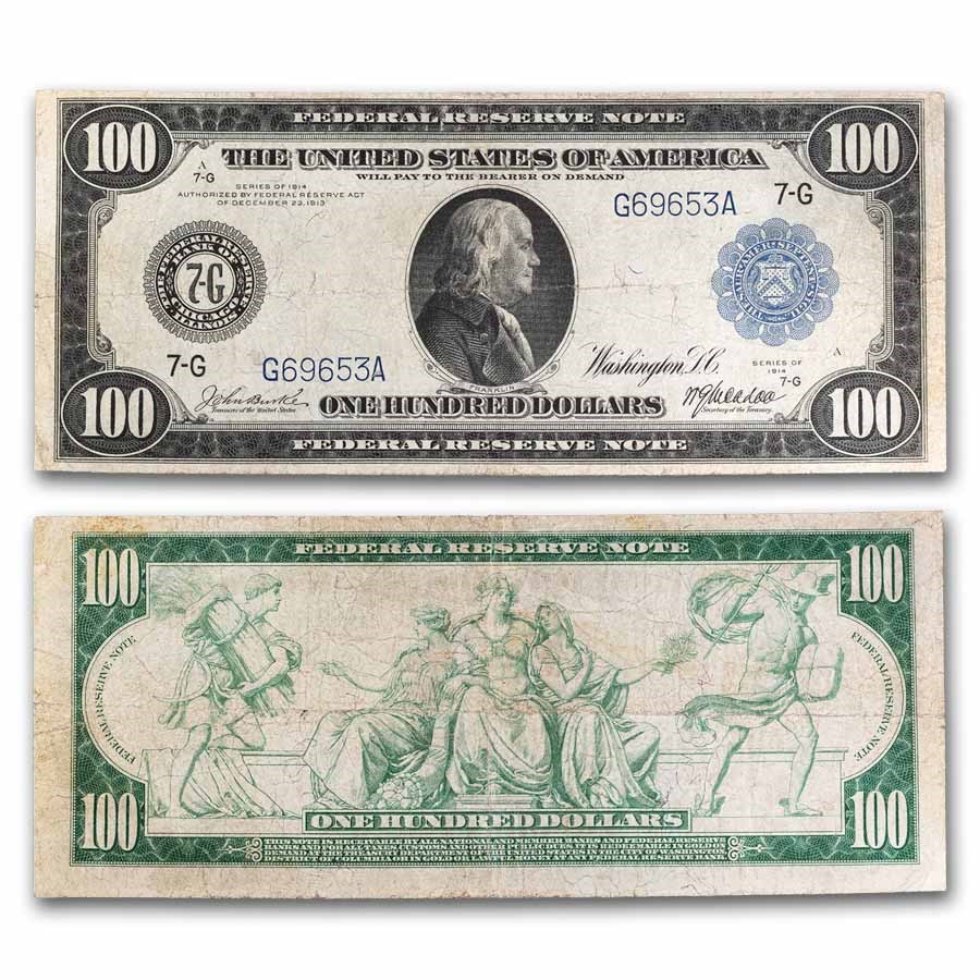 1914 (G-Chicago) $100 FRN Fine (Fr#1110)