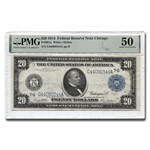 1914 (G-Chicago) $20 FRN AU-50 PMG (Fr#991a)