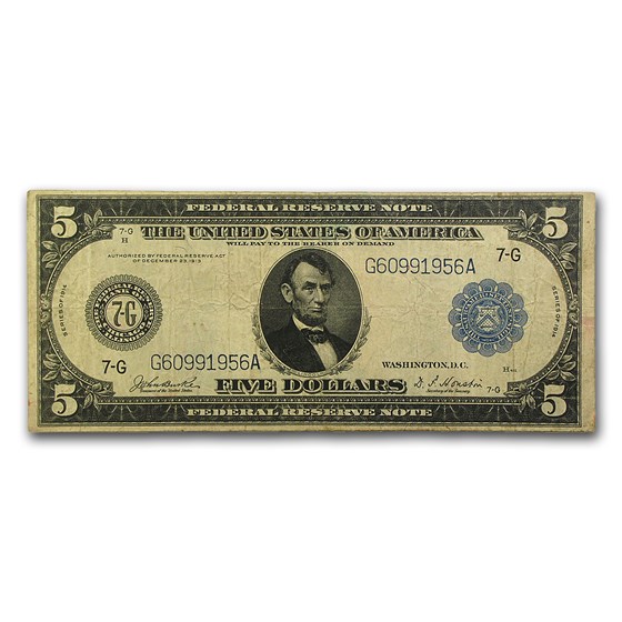 1914 (G-Chicago) $5.00 FRN VF (Fr#871) 1914 (G-Chicago) $5.00 FRN VF (Fr#871)