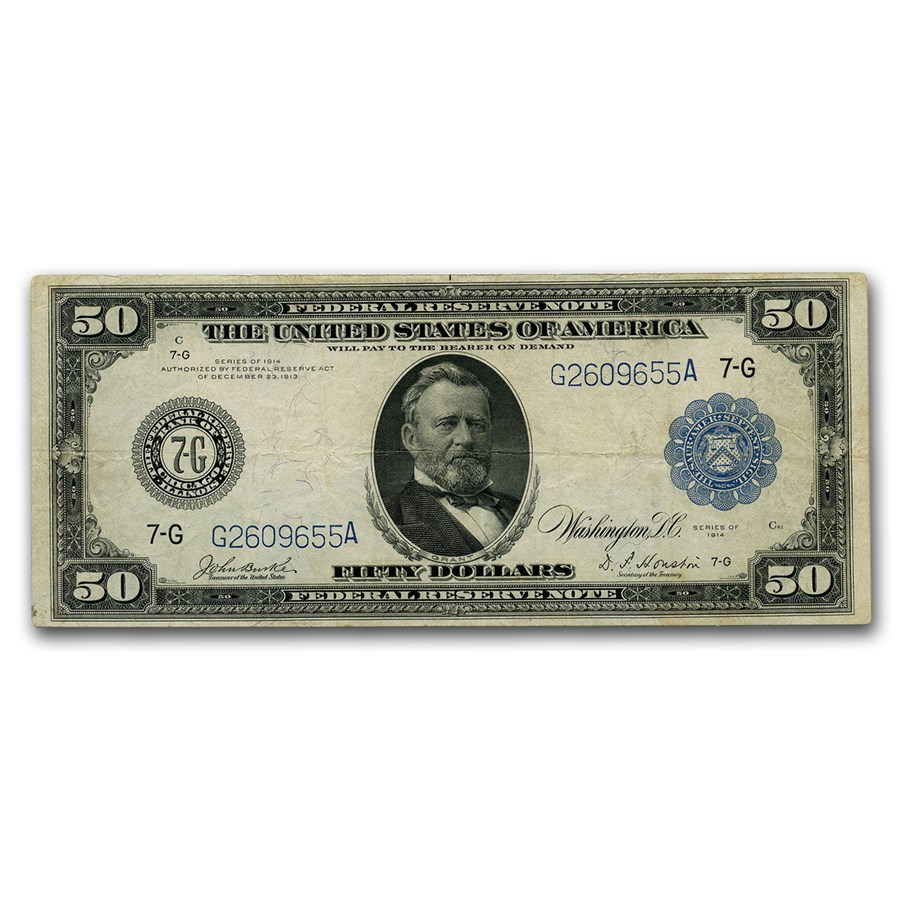 1914 (G-Chicago) $50 FRN VF (Fr#1050)