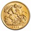 1914 Great Britain Gold 1/2 Sovereign George V BU