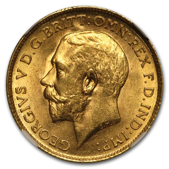 Buy 1914 Great Britain Gold 1/2 Sovereign George V NGC MS-63 | APMEX