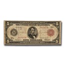 1914 (J-Kansas City) $5.00 FRN VG (Fr#841A) Red Seal