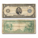 1914 (J-Kansas City) $5.00 FRN VG (Fr#883A)