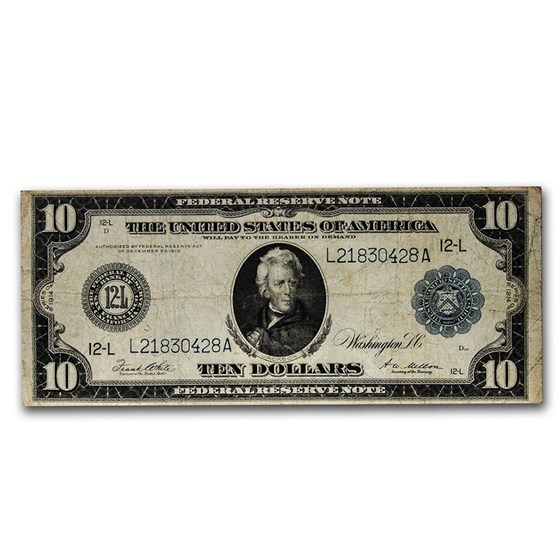 1914 (L-San Francisco) $10 FRN VF (Fr#951a)