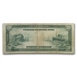 1914 (L-San Francisco) $20 FRN VF (Fr#1011A)