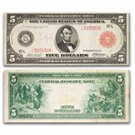 1914 (L-San Francisco) $5.00 FRN VF (Fr#841A) Red Seal