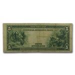 1914 (L-San Francisco) $5.00 FRN VF (Fr#891A)