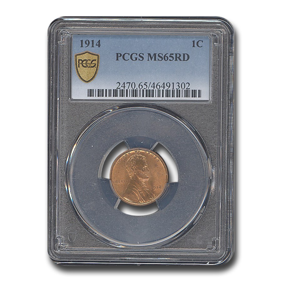 1914 Lincoln Cent MS-65 PCGS (Red)
