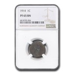 1914 Lincoln Cent PF-65 NGC (Brown)
