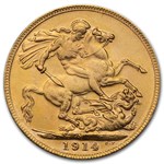 1914-M Australia Gold Sovereign George V BU