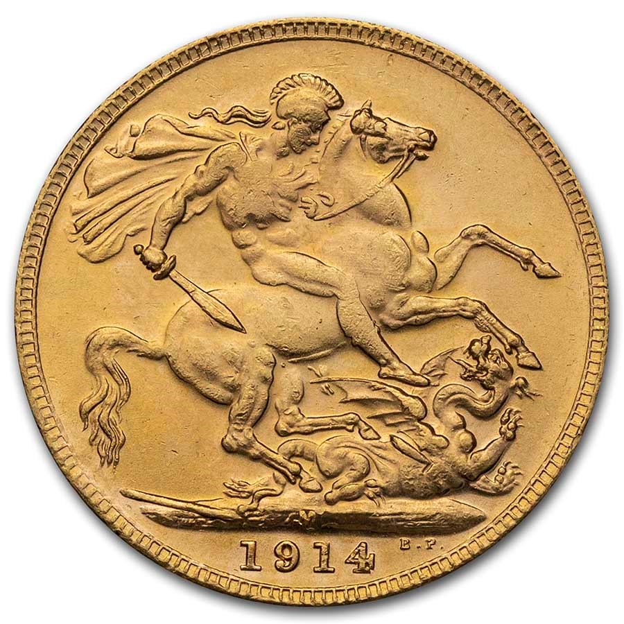 1914-M Australia Gold Sovereign George V BU