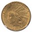 1914-S $10 Indian Gold Eagle AU-55 NGC