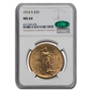 1914-S $20 Saint-Gaudens Gold Double Eagle MS-64 NGC CAC