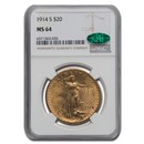 1914-S $20 Saint-Gaudens Gold Double Eagle MS-64 NGC CAC 1914-S $20 Saint-Gaudens Gold Double Eagle MS-64 NGC CAC