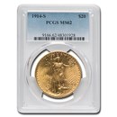 1914-S $20 St Gaudens Gold Double Eagle MS-62 PCGS