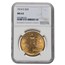 1914-S $20 St Gaudens Gold Double Eagle MS-63 NGC