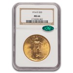 1914-S $20 St Gaudens Gold Double Eagle MS-64 NGC CAC