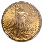 1914-S $20 St Gaudens Gold Double Eagle MS-64 NGC