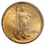 1914-S $20 St Gaudens Gold Double Eagle MS-64 PCGS