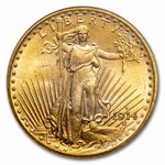1914-S $20 St Gaudens Gold Double Eagle MS-65 NGC