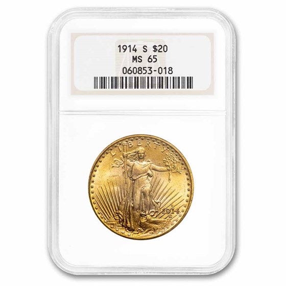 1914-S $20 St Gaudens Gold Double Eagle MS-65 NGC 1914-S $20 St Gaudens Gold Double Eagle MS-65 NGC