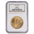 1914-S $20 St Gaudens Gold Double Eagle MS-65 NGC