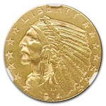 1914-S $5 Indian Gold Half Eagle AU-58 NGC
