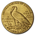 1914-S $5 Indian Gold Half Eagle AU