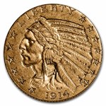 1914-S $5 Indian Gold Half Eagle XF
