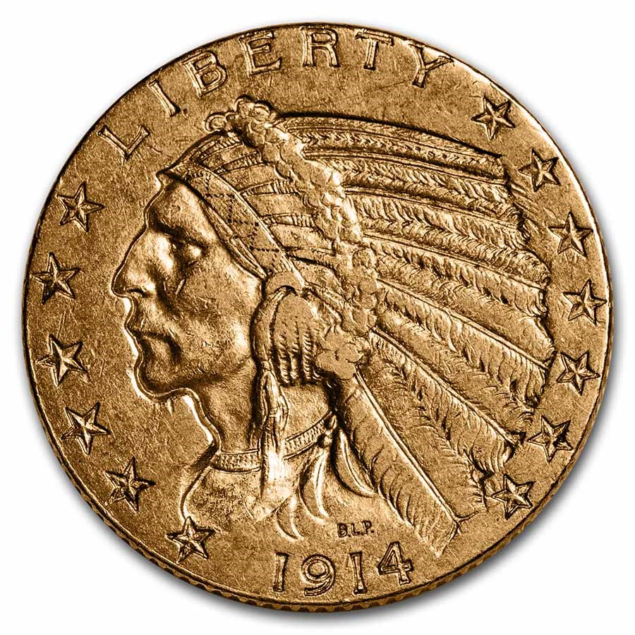 1914-S $5 Indian Gold Half Eagle XF