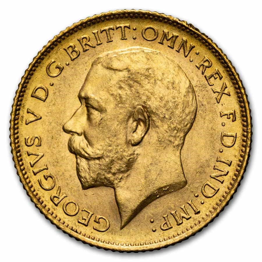 1914-S Australia Gold 1/2 Sovereign BU