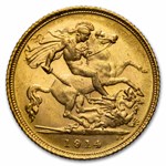 1914-S Australia Gold 1/2 Sovereign BU